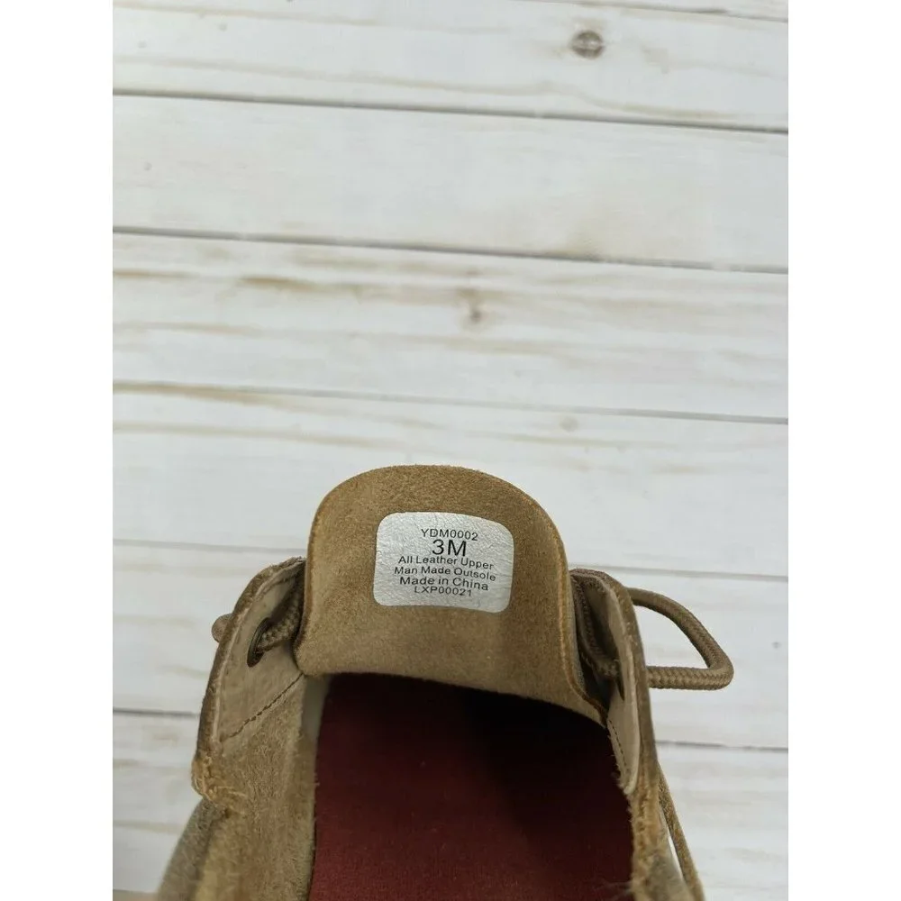 Twisted X Youth 3 M Driving Mocs Lace Up Brown Leather Shoes